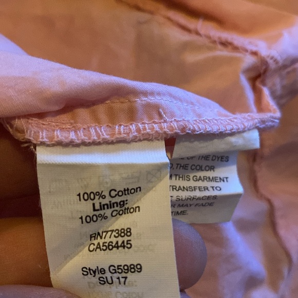 Madewell beautiful 100% cotton pink drop waist tunic dress from Bloomingdale’s - Picture 12 of 12